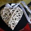 Coeur rotin - Coussin aliances